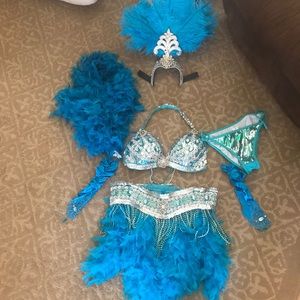 Incredible handmade showgirl costume